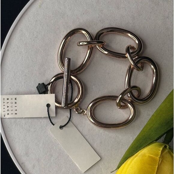 White House Black Market Bracelet  Rose Gold with Toggle Closure - Picture 11 of 13